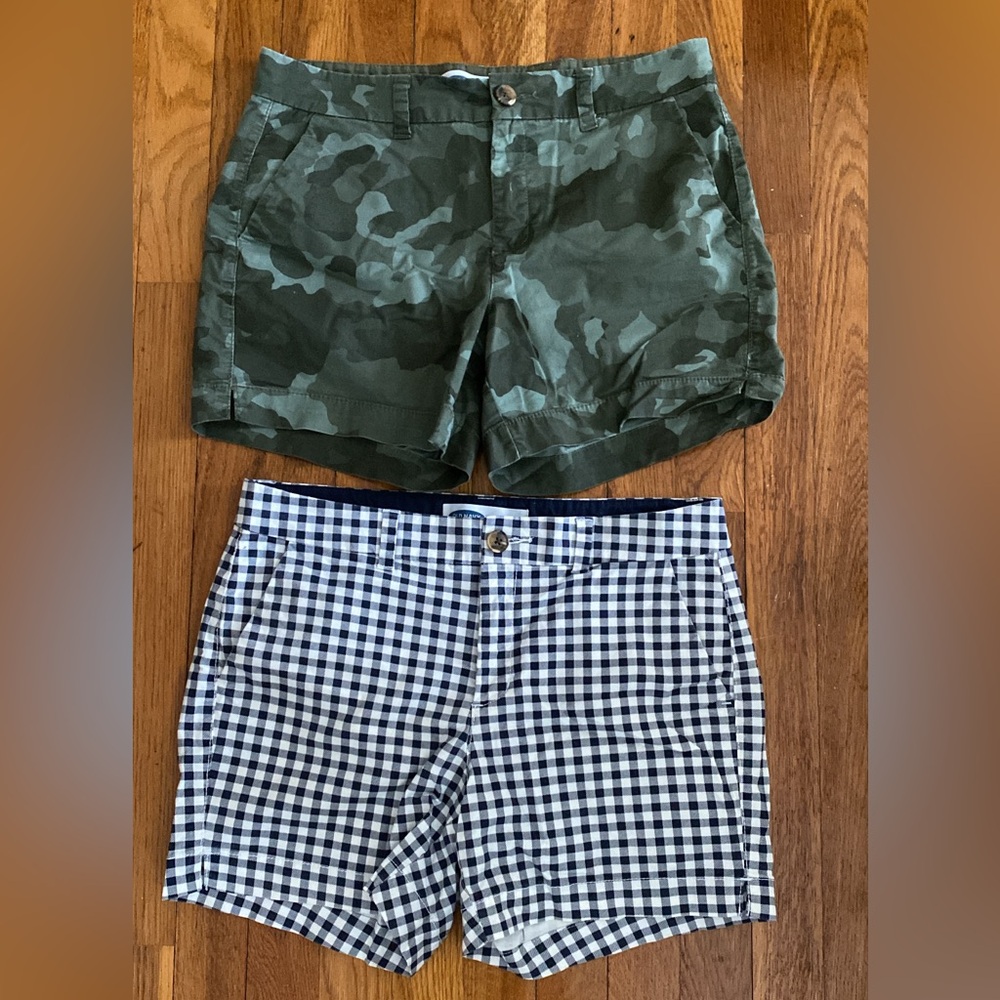 Green Camouflage and Blue Checkered women’s Old Navy everyday Shorts